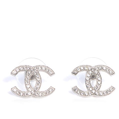 thin silver cc chanel earrings|chanel earrings cc price uk.